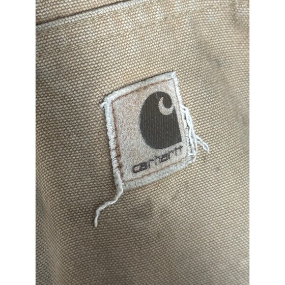 Vintage Carhartt J130 CML Quilt Lined Distressed Brown Canvas Jacket Large Tall - Picture 6 of 12